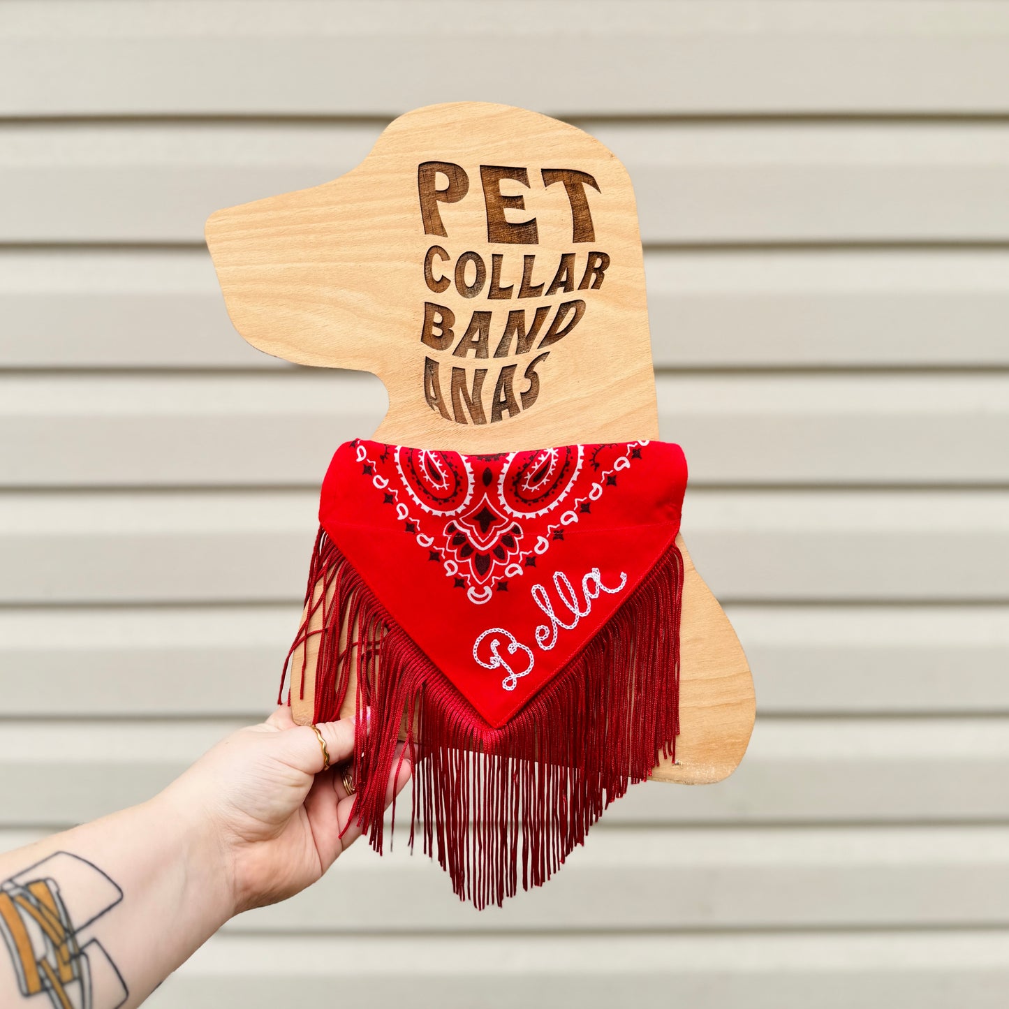 Custom Chainstitched Pet Collar Bandana