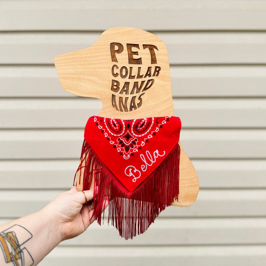Custom Chainstitched Pet Collar Bandana