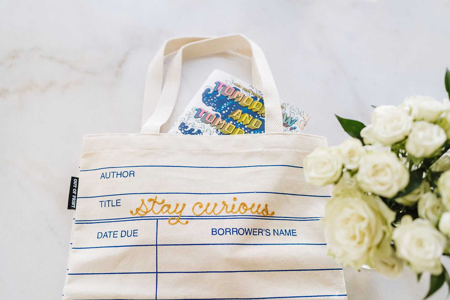 B&C x KM Chainstitched Library Card Tote Bag