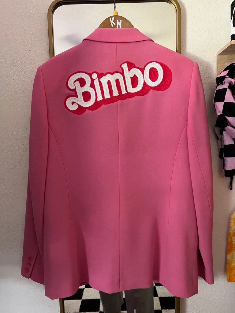 Bimbo Barbie Pink Chainstitched Suit Jacket