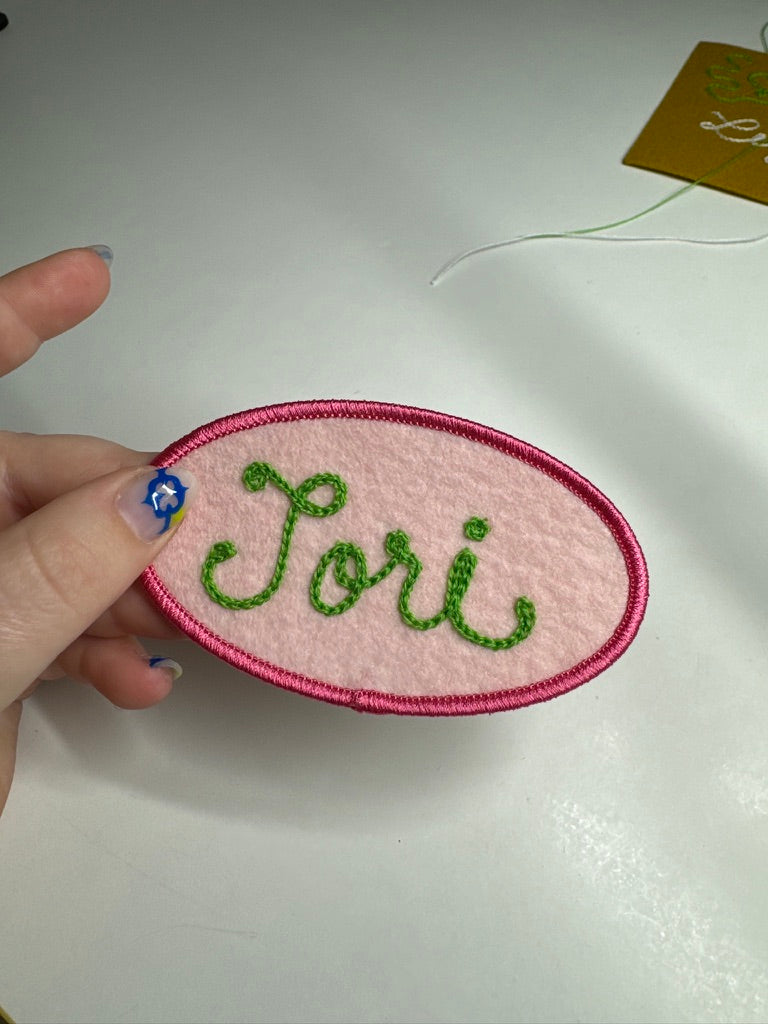 Custom Chainstitched Name Patch