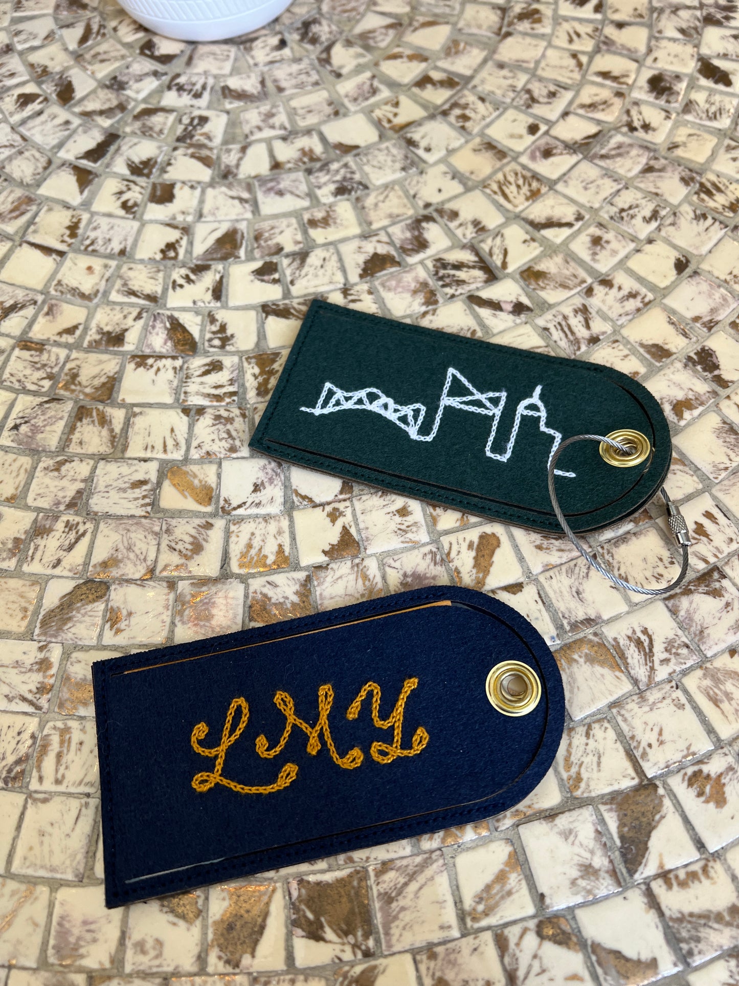 Custom Chainstitched Luggage Tag