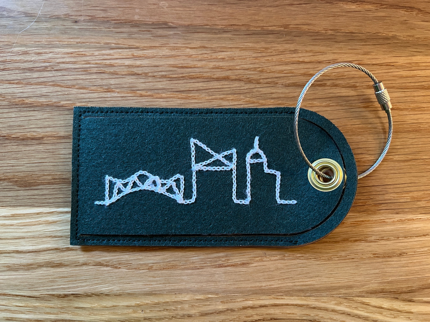 Custom Chainstitched Luggage Tag