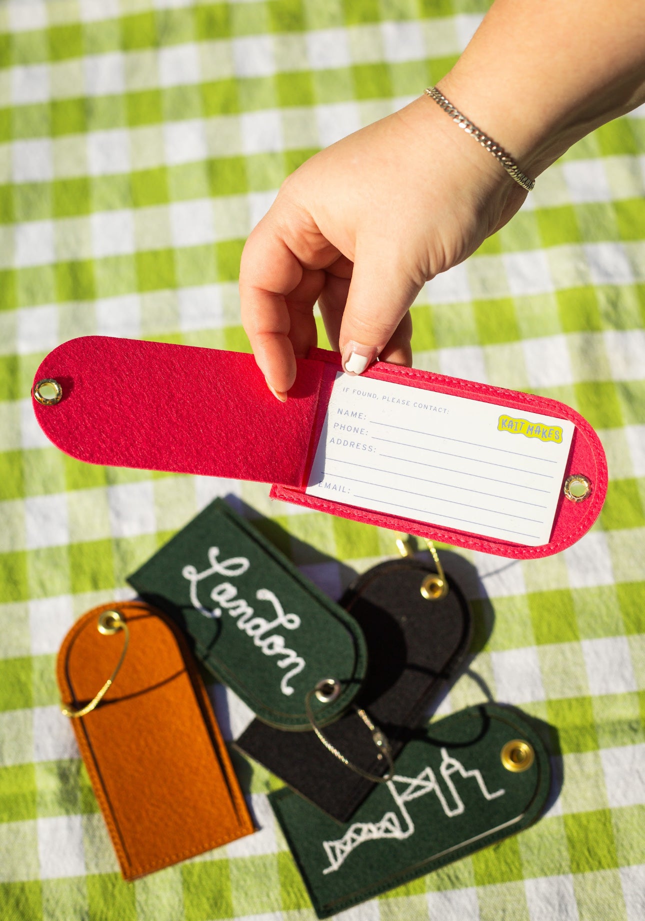 Custom Chainstitched Luggage Tag