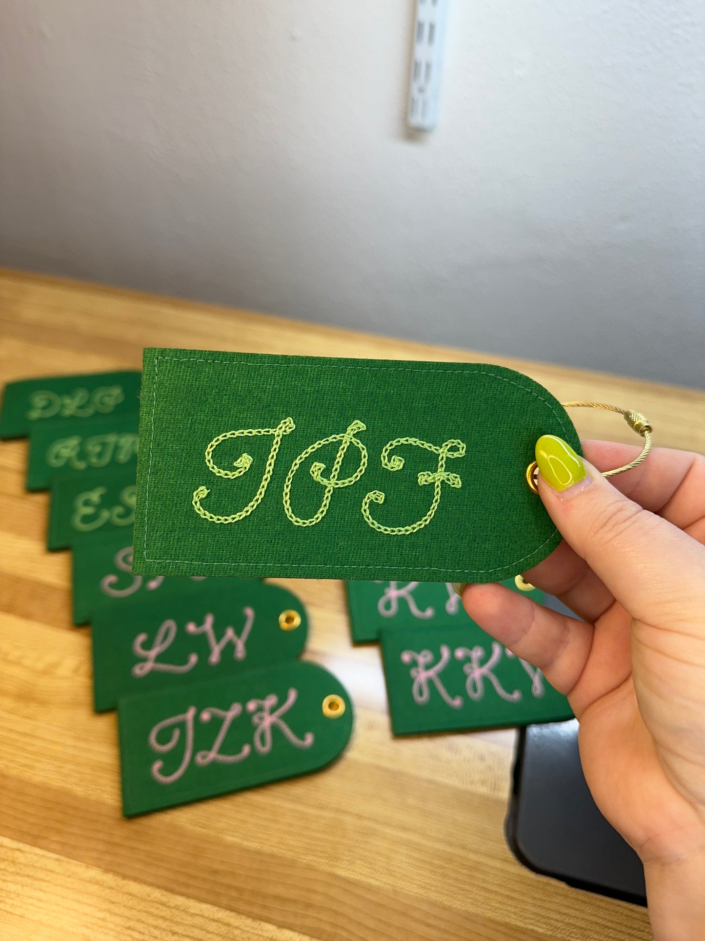 Custom Chainstitched Luggage Tag