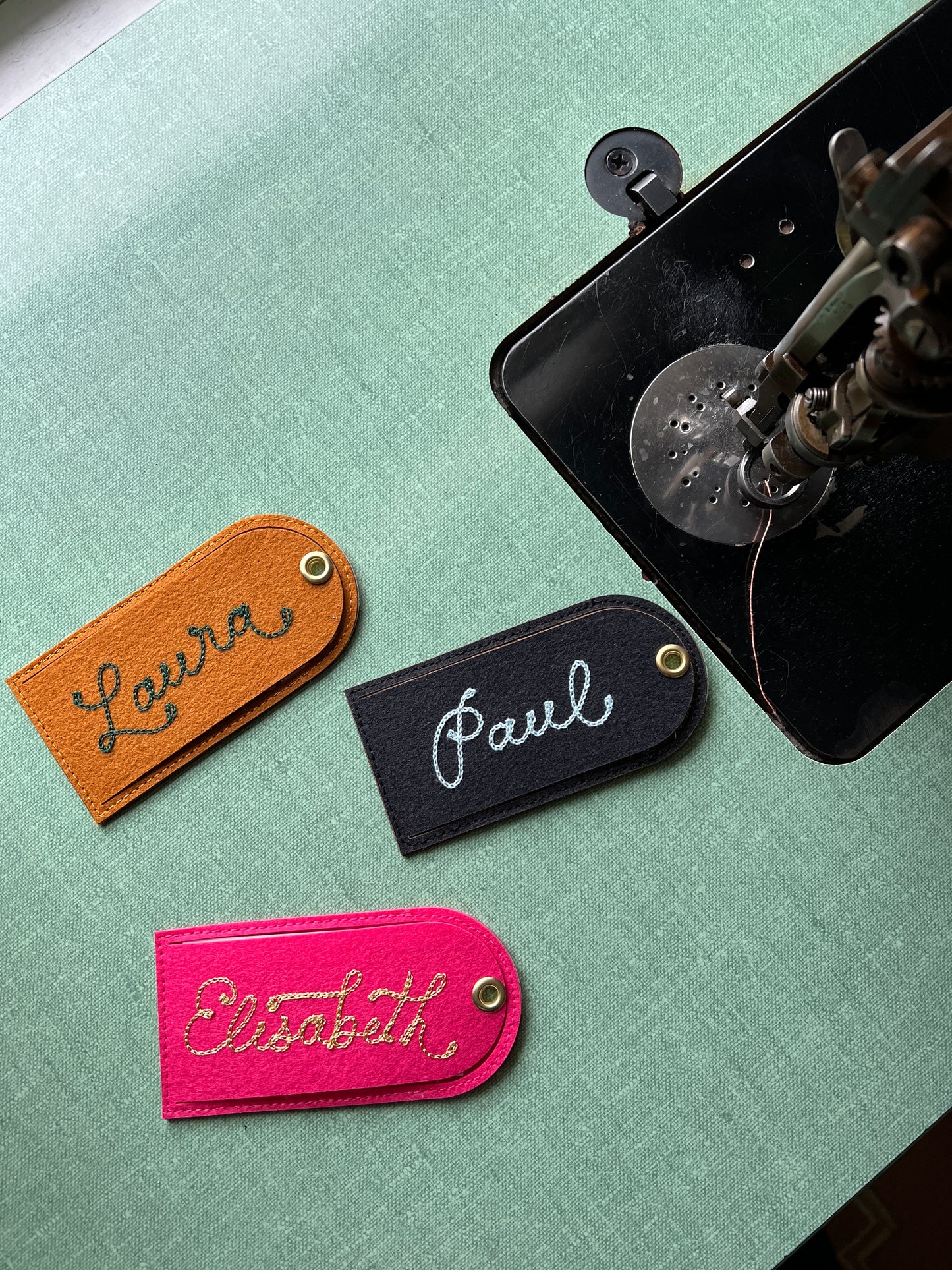 Custom Chainstitched Luggage Tag