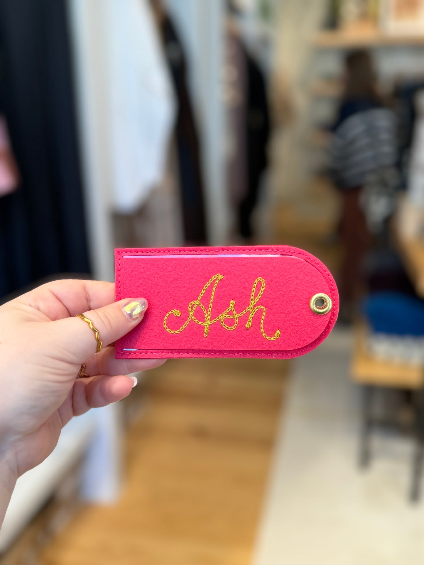 Custom Chainstitched Luggage Tag