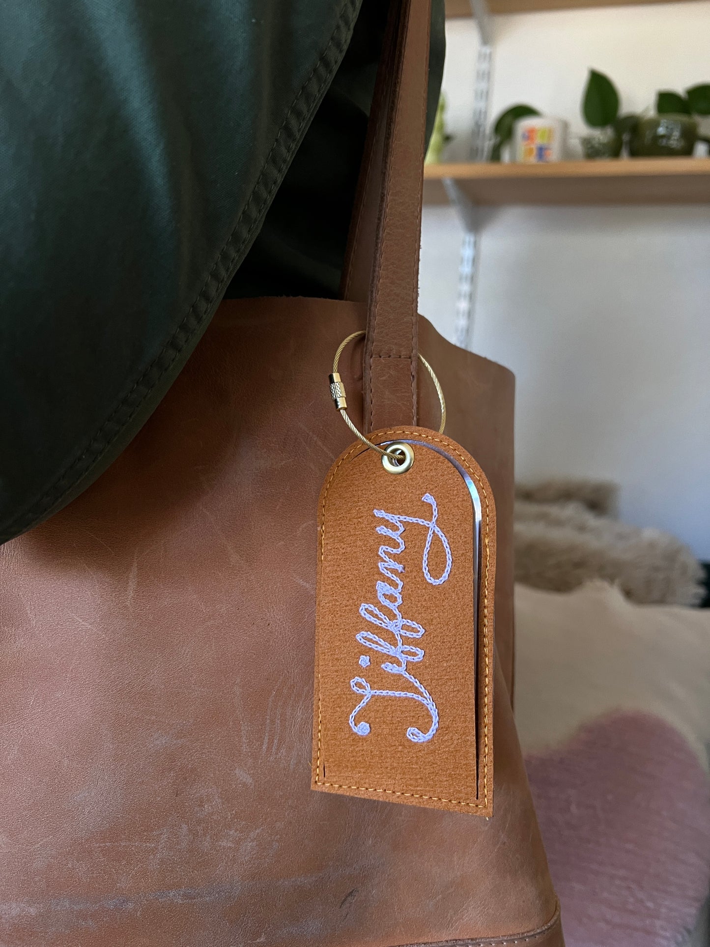 Custom Chainstitched Luggage Tag