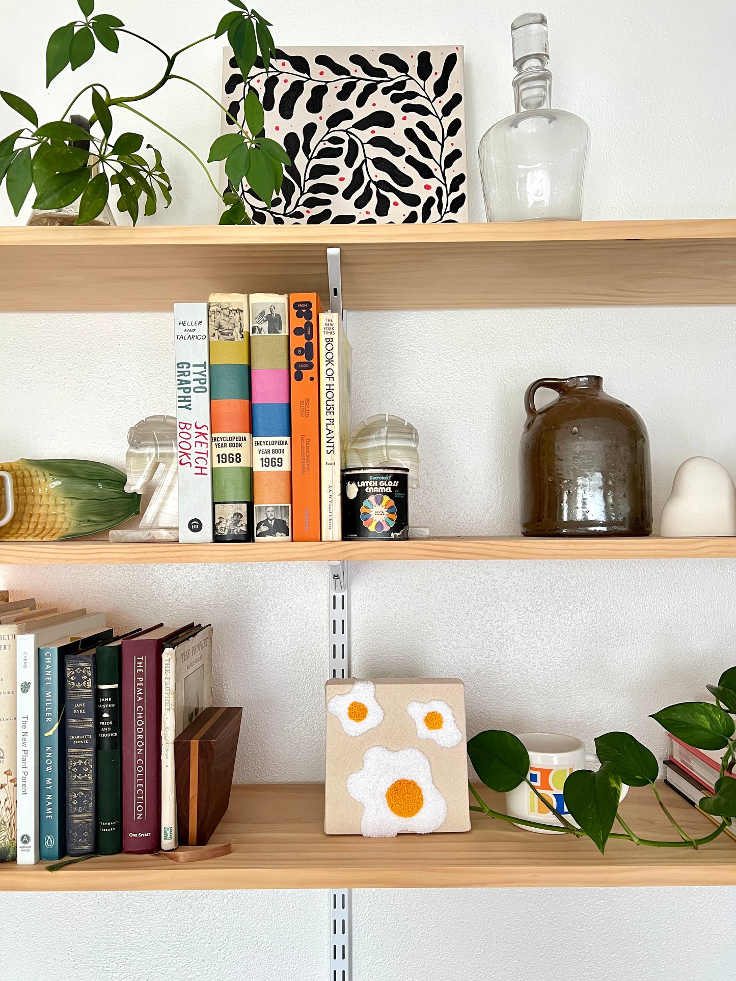 Fried Egg 6x6 Mini Chenille Canvas