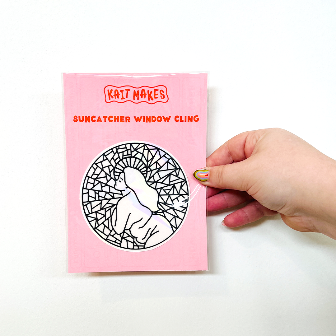 Fat Goddess Suncatcher Decal | Window Cling | Rainbow Maker