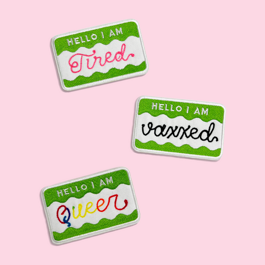 Custom Chainstitched Hello I Am.... Patch