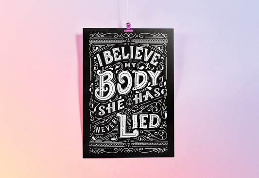 Rebuild Poster Art Prints | Black and White Hand Lettered Art