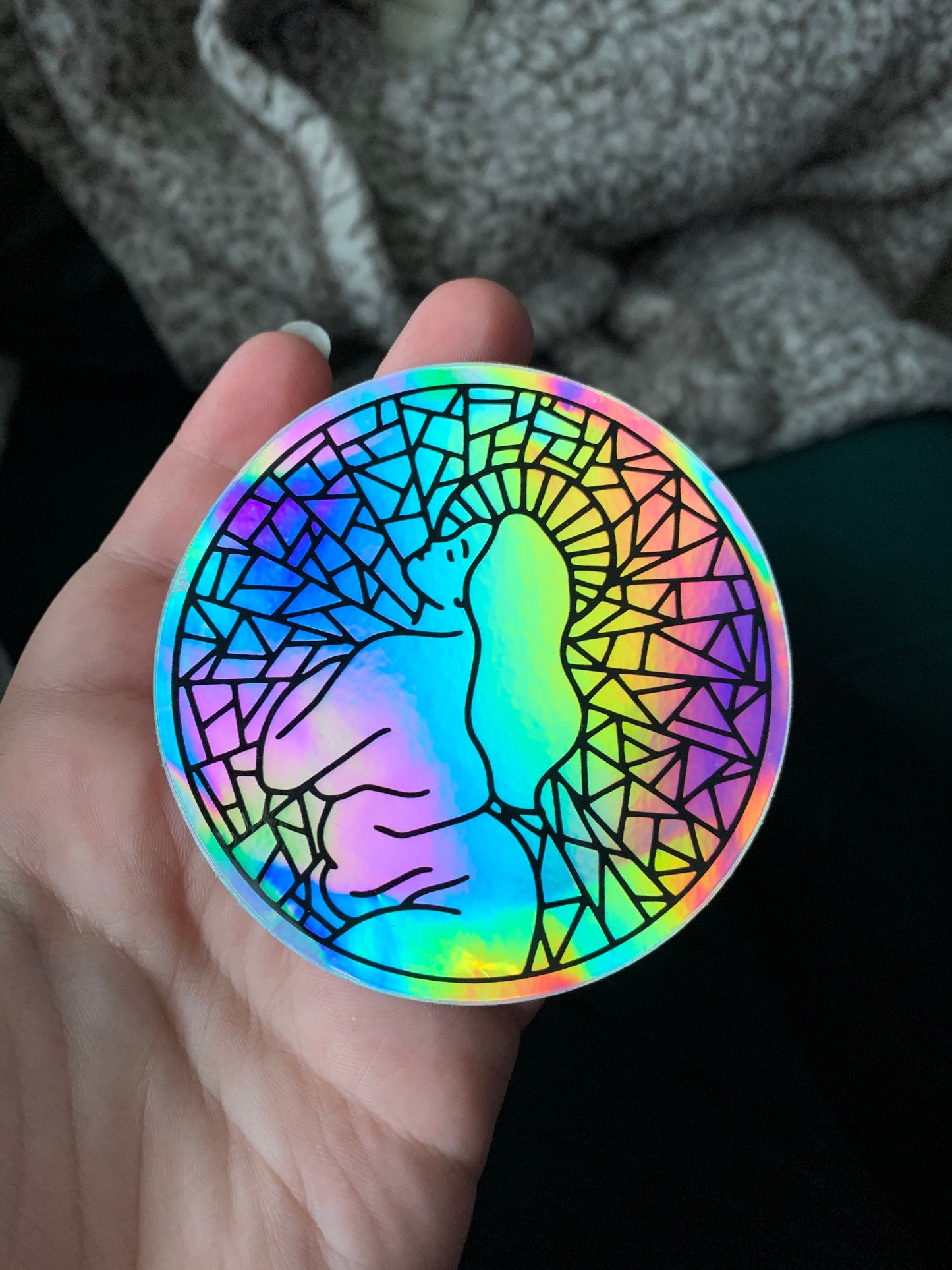 Fat Goddess Holographic Stickers