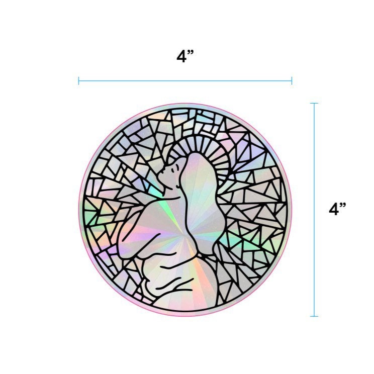 Fat Goddess Suncatcher Decal | Window Cling | Rainbow Maker