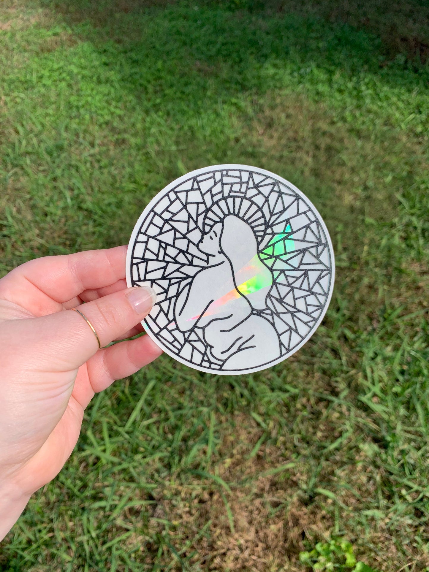 Fat Goddess Suncatcher Decal | Window Cling | Rainbow Maker