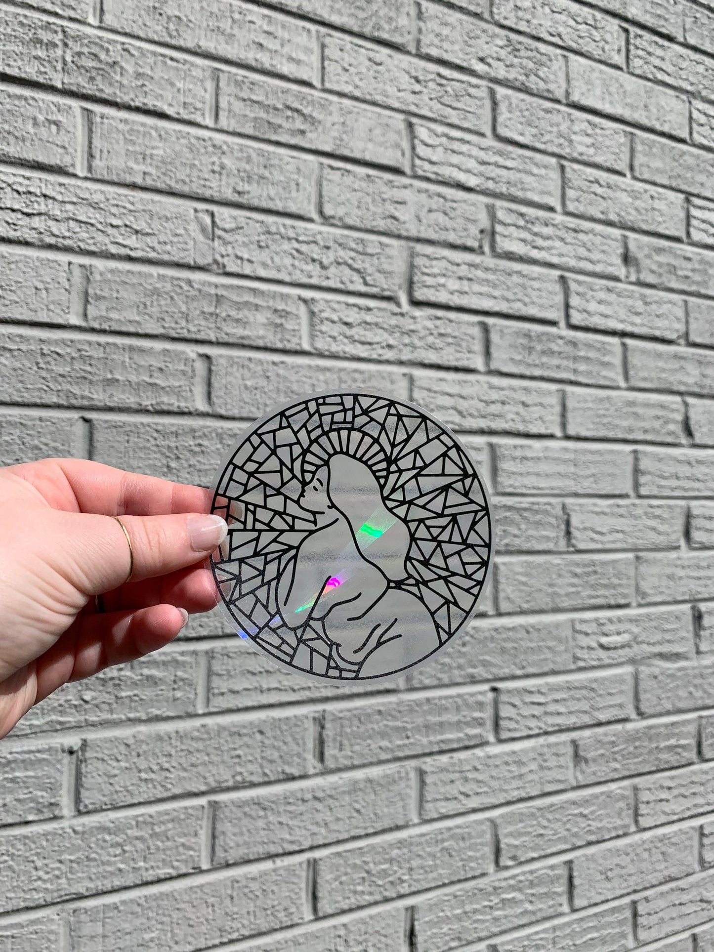 Fat Goddess Suncatcher Decal | Window Cling | Rainbow Maker