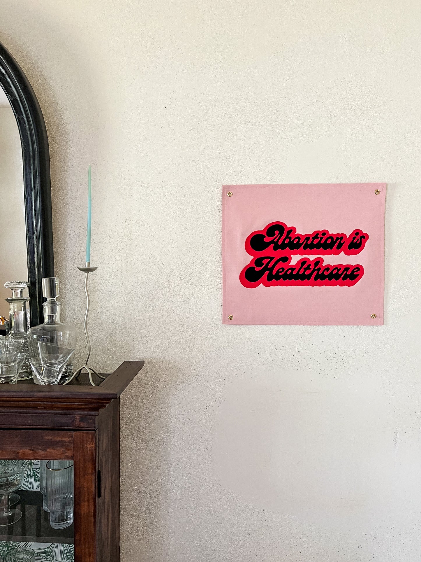 Abortion Is Healthcare Chainstitched Banner - FUNDRAISER