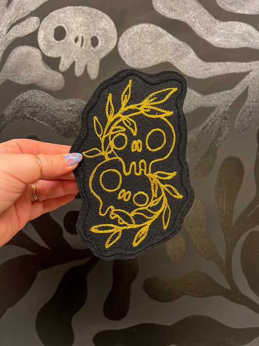 “Growth” Reflective Gold Chainstitched Patch - Morgan Diann Wearable Art Collaboration