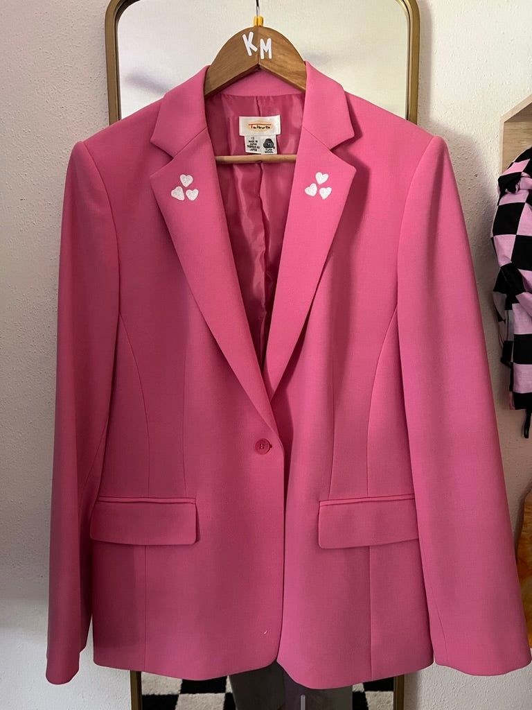 Bimbo Barbie Pink Chainstitched Suit Jacket