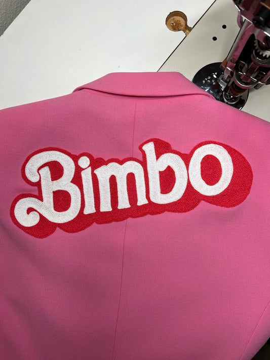 Bimbo Barbie Pink Chainstitched Suit Jacket