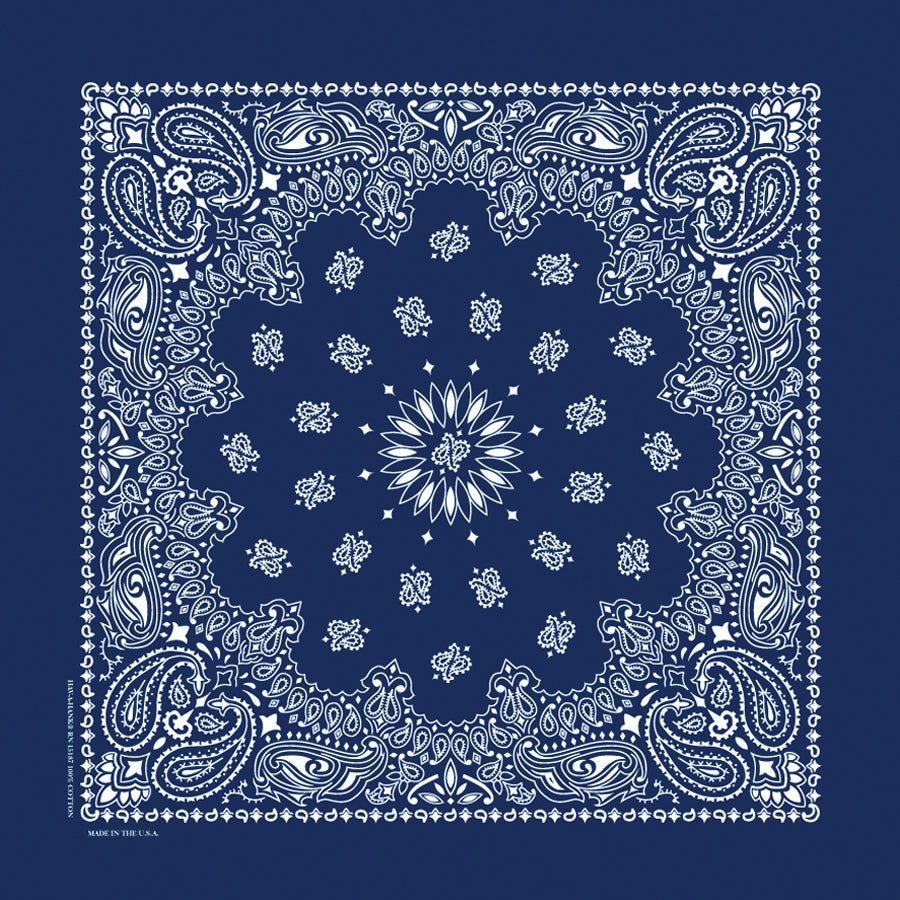 Custom Chainstitched Paisley Bandana