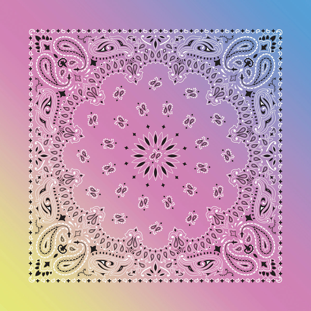 Custom Chainstitched Paisley Bandana