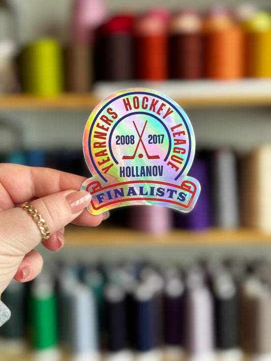 Yearners Hockey Holographic Sticker [Heated Rivalry]