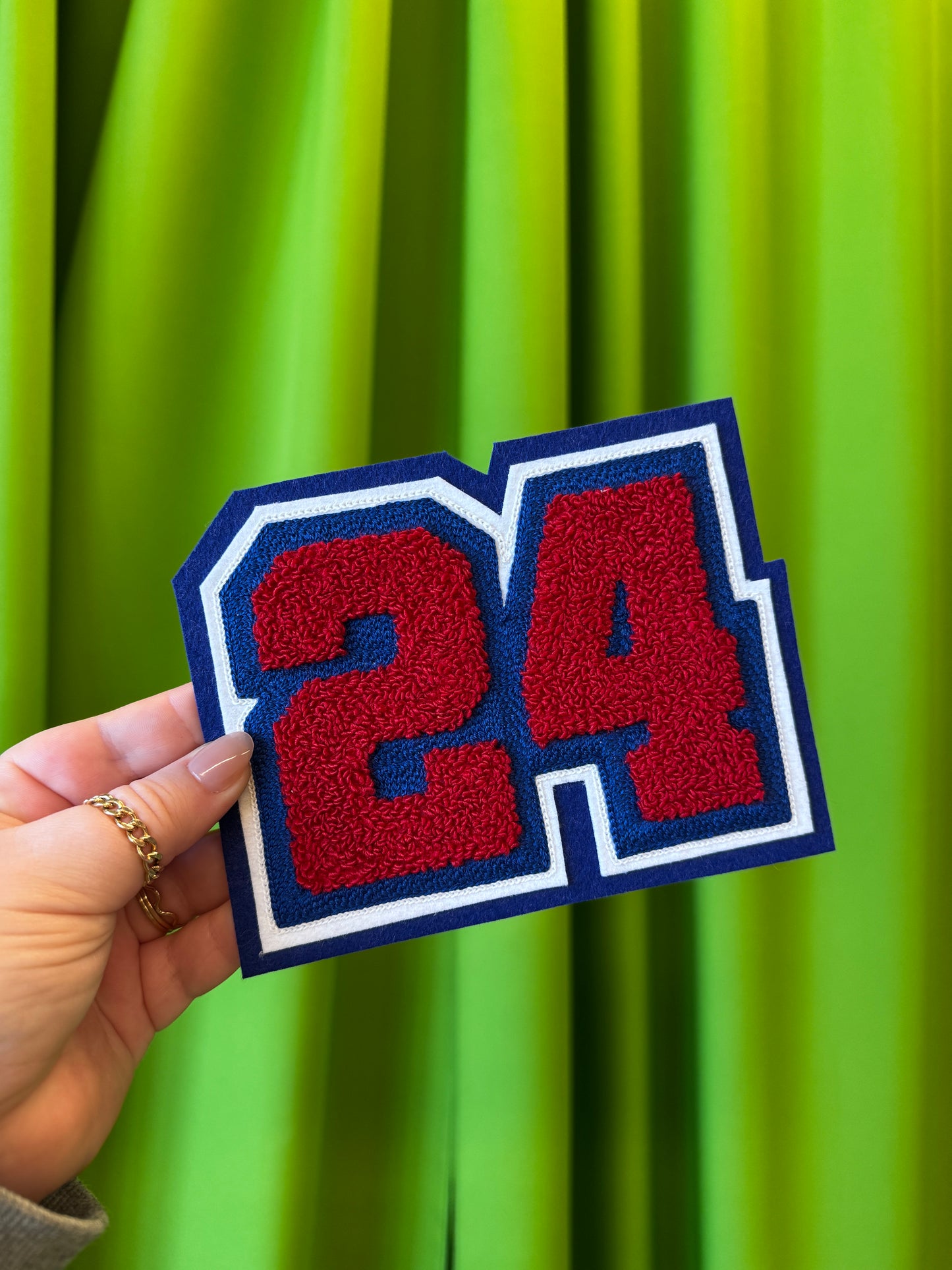 Hollander/Rozanov Chenille Number Patches [Heated Rivalry]