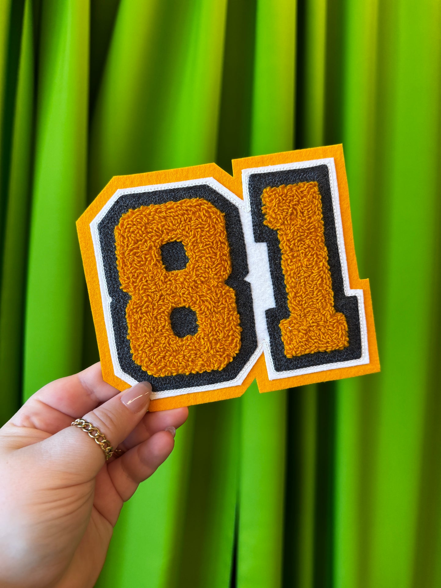 Hollander/Rozanov Chenille Number Patches [Heated Rivalry]