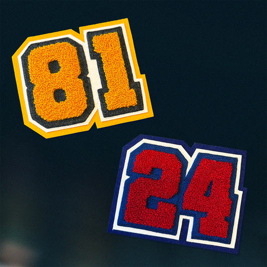 Hollander/Rozanov Chenille Number Patches [Heated Rivalry]