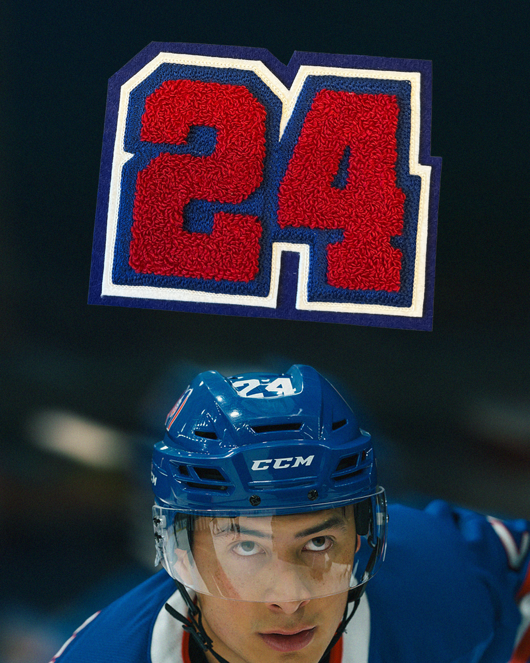 Hollander/Rozanov Chenille Number Patches [Heated Rivalry]