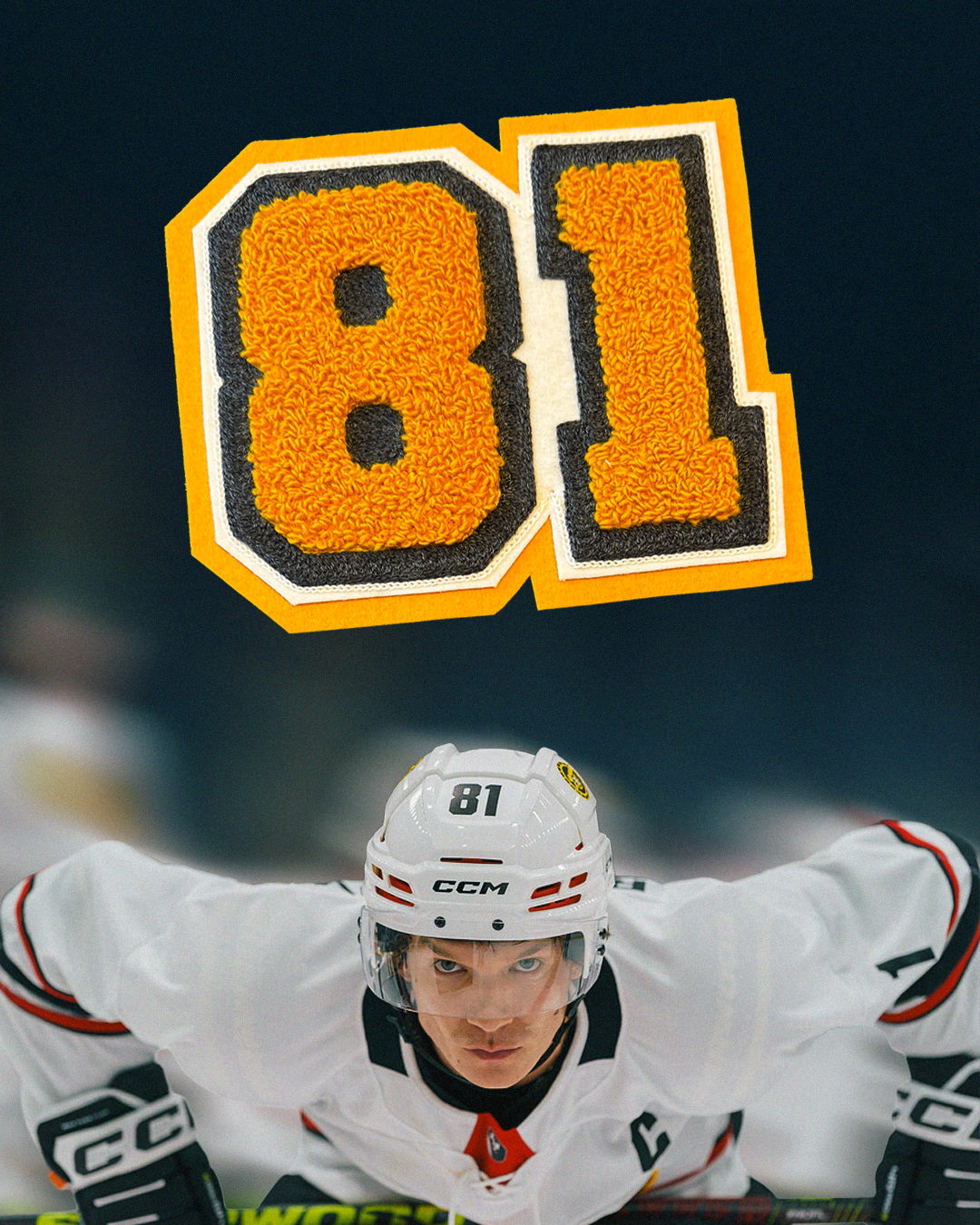 Hollander/Rozanov Chenille Number Patches [Heated Rivalry]