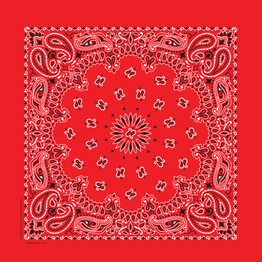 Custom Chainstitched Paisley Bandana