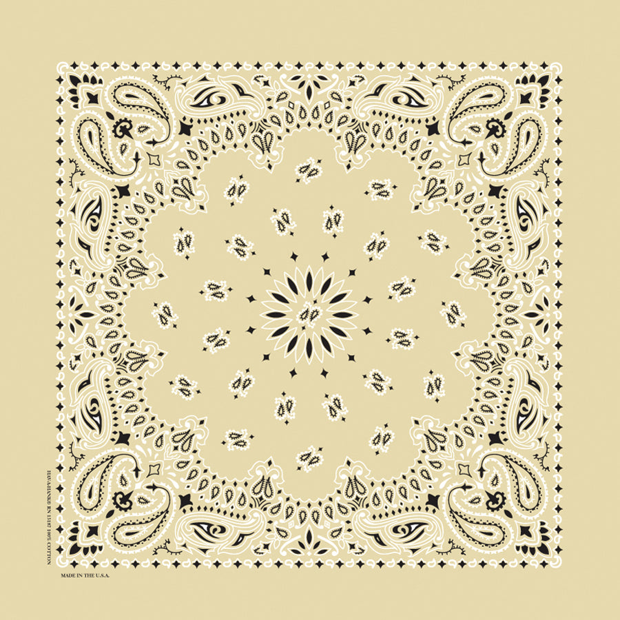 Custom Chainstitched Paisley Bandana