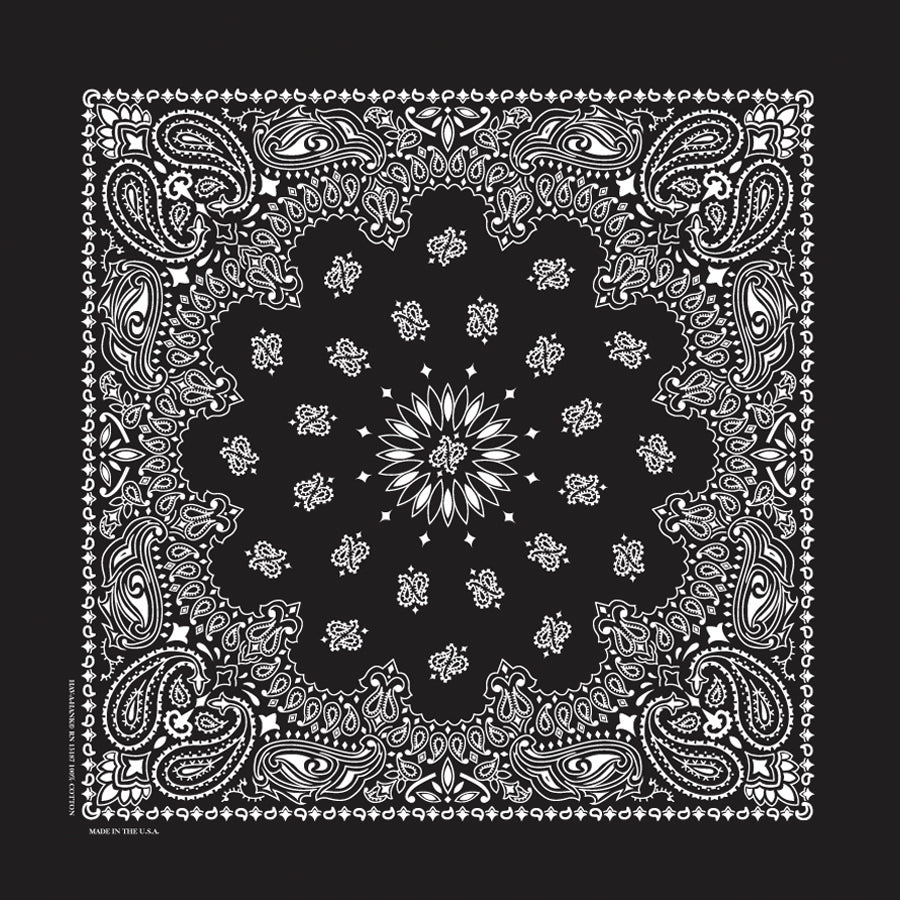 Custom Chainstitched Paisley Bandana
