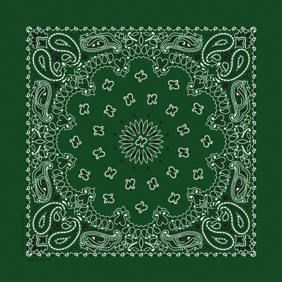 Custom Chainstitched Paisley Bandana