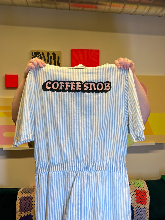 Coffee Snob Chainstitched Vintage Boilersuit Dress