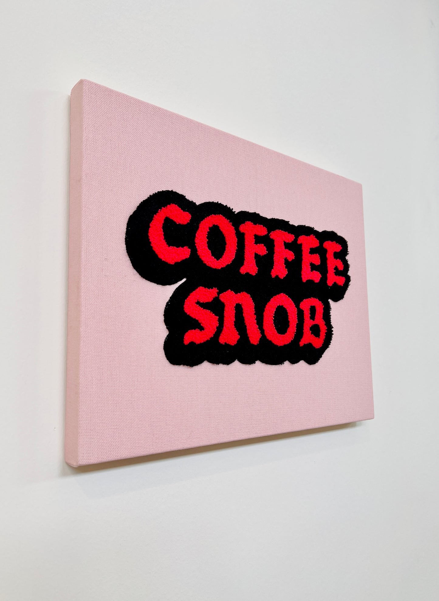 Coffee Snob Chenille Canvas