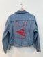 Red No Thanks Chainstitched Jacket