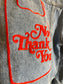 Red No Thanks Chainstitched Jacket